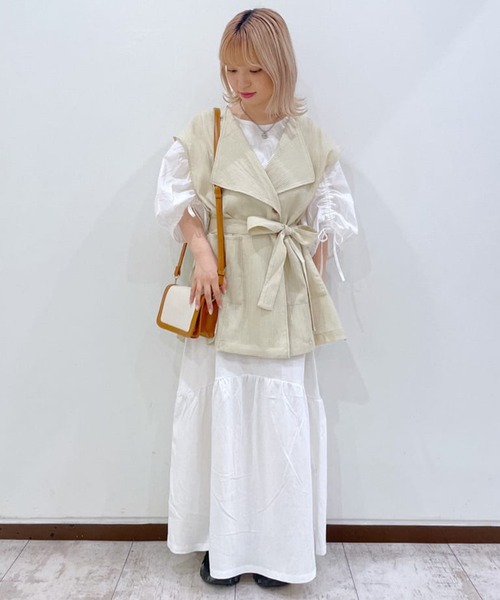 w closet（ダブルクローゼット）の「ベストセット半袖ドロスト