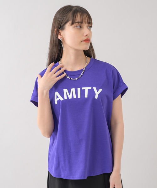 Dignite collier（ディニテコリエ）の「Dignite collier フレンチプリントT（Tシャツ/カットソー・レディース・ブラック/ホワイト/パープル・FREE）」の3枚目の写真