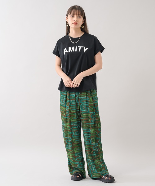 Dignite collier（ディニテコリエ）の「Dignite collier フレンチプリントT（Tシャツ/カットソー・レディース・ブラック/ホワイト/パープル・FREE）」の15枚目の写真