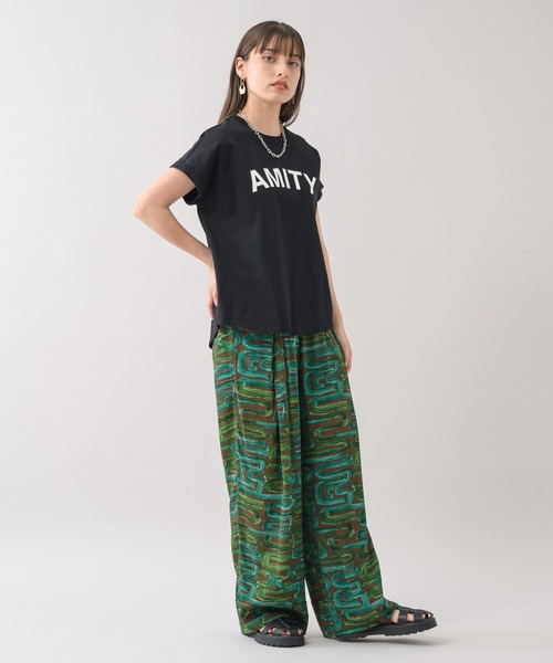Dignite collier（ディニテコリエ）の「Dignite collier フレンチプリントT（Tシャツ/カットソー・レディース・ブラック/ホワイト/パープル・FREE）」の8枚目の写真