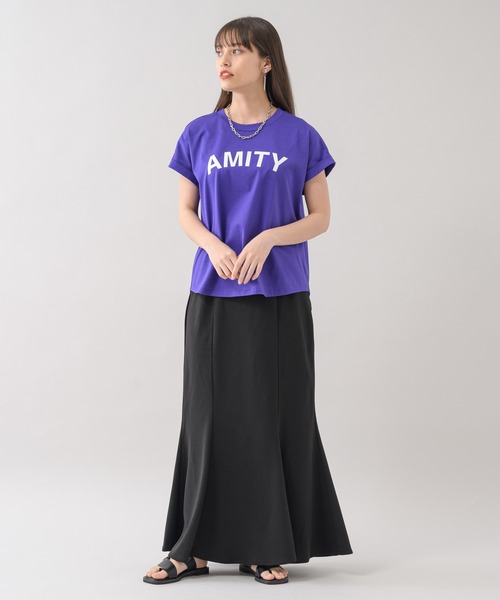 Dignite collier（ディニテコリエ）の「Dignite collier フレンチプリントT（Tシャツ/カットソー・レディース・ブラック/ホワイト/パープル・FREE）」の11枚目の写真