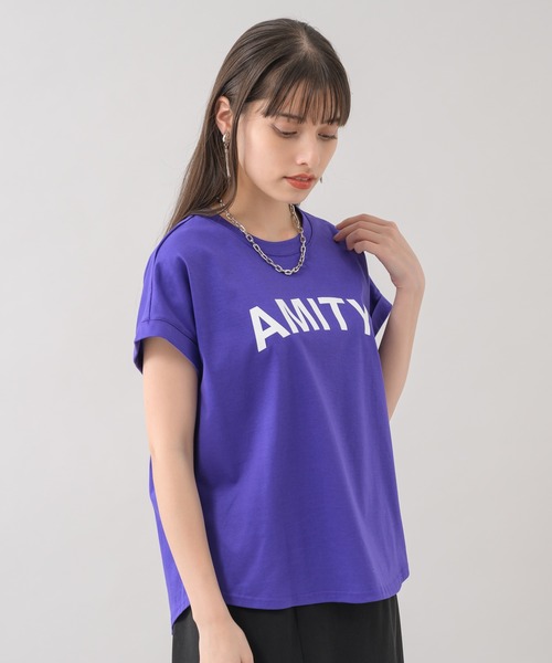 Dignite collier（ディニテコリエ）の「Dignite collier フレンチプリントT（Tシャツ/カットソー・レディース・ブラック/ホワイト/パープル・FREE）」の6枚目の写真