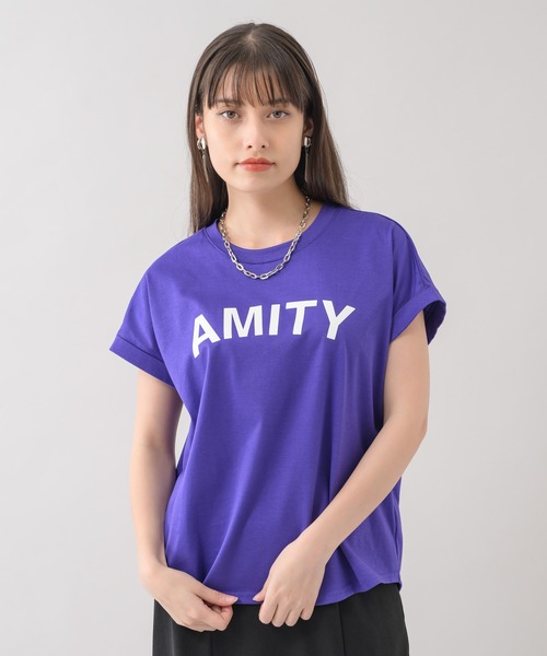 Dignite collier（ディニテコリエ）の「Dignite collier フレンチプリントT（Tシャツ/カットソー・レディース・ブラック/ホワイト/パープル・FREE）」の9枚目の写真