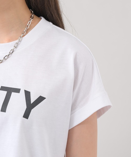 Dignite collier（ディニテコリエ）の「Dignite collier フレンチプリントT（Tシャツ/カットソー・レディース・ブラック/ホワイト/パープル・FREE）」の13枚目の写真