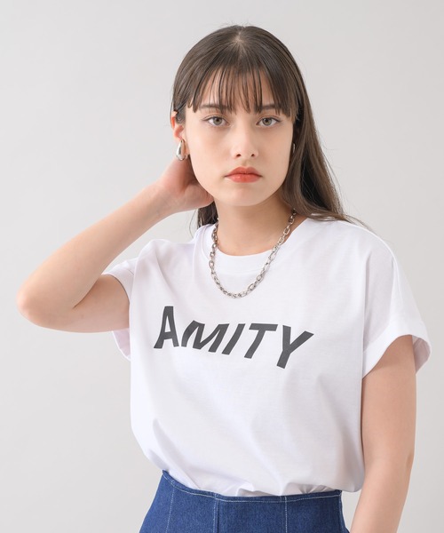 Dignite collier（ディニテコリエ）の「Dignite collier フレンチプリントT（Tシャツ/カットソー・レディース・ブラック/ホワイト/パープル・FREE）」の7枚目の写真