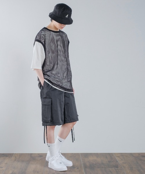 improves(インプローブス)の「メッシュベスト × 半袖Tシャツ アンサンブル(Tシャツ/カットソー・メンズ・ブラック/キナリ・MEDIUM/LARGE/X-LARGE)」の4枚目の写真