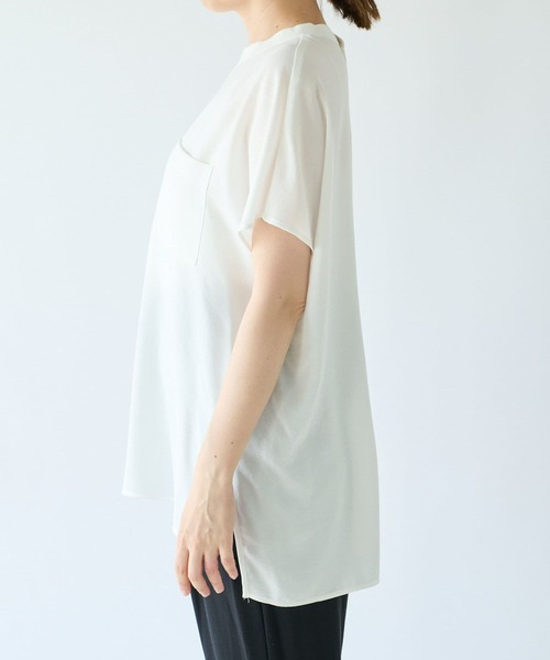 RIVE DROITE（リヴドロワ）の「テレコ切替ジョーゼットブラウス（シャツ/ブラウス・レディース・オフホワイト/ブラック/ブルー・FREE）」の16枚目の写真