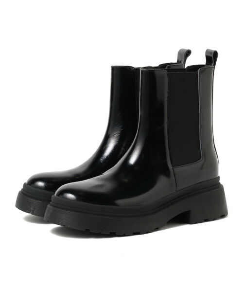 Ray BEAMS（レイビームス）の「MOHI / ワントーン サイドゴア ブーツ（ブーツ・レディース・ベージュ/ブラック・35/36/37/38/39）」の2枚目の写真