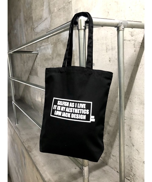 LOW JACK DESIGN(ロウジャックデザイン)の「LOW JACK DESIGN シガレットボックスロゴキャンバストートバッグ(トートバッグ・メンズ・ブラック/ブラック系その他・S/M)」の7枚目の写真