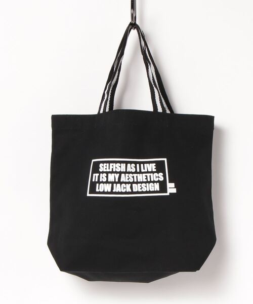 LOW JACK DESIGN(ロウジャックデザイン)の「LOW JACK DESIGN シガレットボックスロゴキャンバストートバッグ(トートバッグ・メンズ・ブラック/ブラック系その他・S/M)」の8枚目の写真