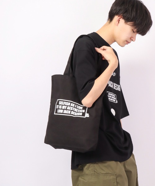 LOW JACK DESIGN(ロウジャックデザイン)の「LOW JACK DESIGN シガレットボックスロゴキャンバストートバッグ(トートバッグ・メンズ・ブラック/ブラック系その他・S/M)」の21枚目の写真