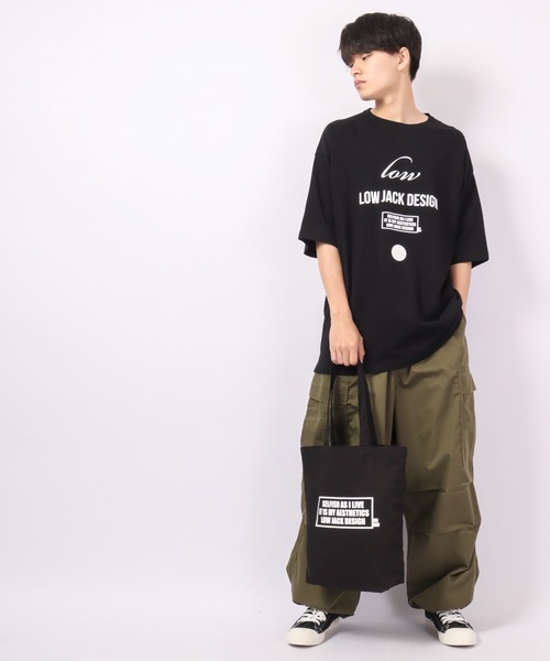 LOW JACK DESIGN(ロウジャックデザイン)の「LOW JACK DESIGN シガレットボックスロゴキャンバストートバッグ(トートバッグ・メンズ・ブラック/ブラック系その他・S/M)」の22枚目の写真