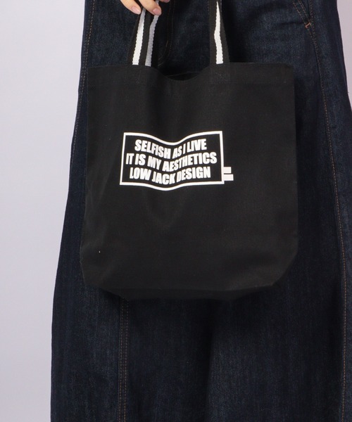 LOW JACK DESIGN(ロウジャックデザイン)の「LOW JACK DESIGN シガレットボックスロゴキャンバストートバッグ(トートバッグ・メンズ・ブラック/ブラック系その他・S/M)」の15枚目の写真