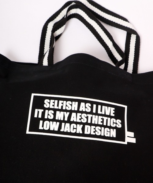 LOW JACK DESIGN(ロウジャックデザイン)の「LOW JACK DESIGN シガレットボックスロゴキャンバストートバッグ(トートバッグ・メンズ・ブラック/ブラック系その他・S/M)」の12枚目の写真