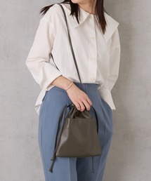 Actually | フェイクレザー 巾着ショルダー(ショルダーバッグ)