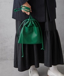 Actually | フェイクレザー 巾着ショルダー(ショルダーバッグ)