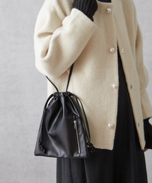 Actually | フェイクレザー 巾着ショルダー(ショルダーバッグ)