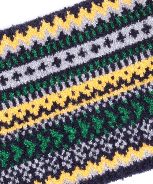 KP DECO（ケーピーデコ）の「【日本製】ジャガード柄シュークリーム素材のネックウォーマー（ネックウォーマー/スヌード・キッズ・ブルー系その他/キャメル・FREE）」の3枚目の写真