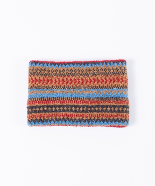 KP DECO（ケーピーデコ）の「【日本製】ジャガード柄シュークリーム素材のネックウォーマー（ネックウォーマー/スヌード・キッズ・ブルー系その他/キャメル・FREE）」の9枚目の写真