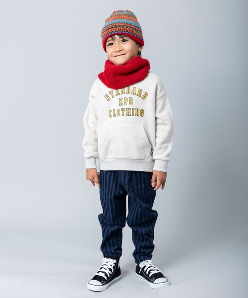 KP DECO（ケーピーデコ）の「【日本製】ジャガード柄シュークリーム素材のネックウォーマー（ネックウォーマー/スヌード・キッズ・ブルー系その他/キャメル・FREE）」の10枚目の写真