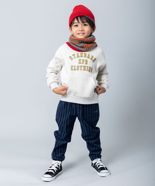 KP DECO（ケーピーデコ）の「【日本製】ジャガード柄シュークリーム素材のネックウォーマー（ネックウォーマー/スヌード・キッズ・ブルー系その他/キャメル・FREE）」の12枚目の写真