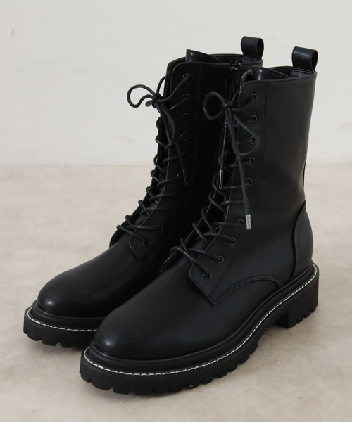 Cheek(チーク)の「レースアップブーツ(ブーツ・レディース・ブラック・SMALL/MEDIUM/LARGE)」の4枚目の写真