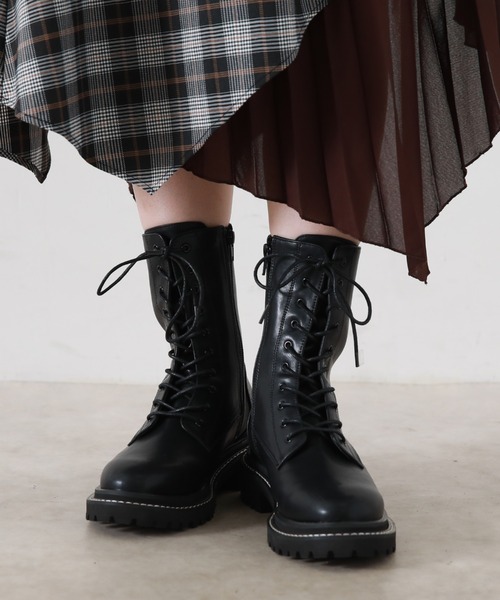 Cheek(チーク)の「レースアップブーツ(ブーツ・レディース・ブラック・SMALL/MEDIUM/LARGE)」の8枚目の写真