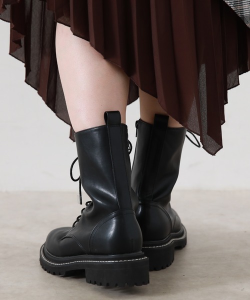 Cheek(チーク)の「レースアップブーツ(ブーツ・レディース・ブラック・SMALL/MEDIUM/LARGE)」の10枚目の写真