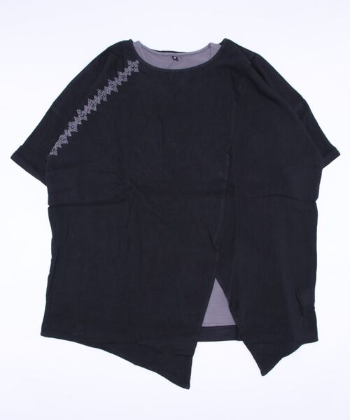 チャイハネ（チャイハネ）の「【チャイハネ】刺繍入り変形MEN'Sトップス＆タンクトップ2点セット（アンサンブル・メンズ・ホワイト/ブラック/ブラウン/ブルー/オリーブ/ネイビー/オレンジ/カーキ・FREE）」の13枚目の写真