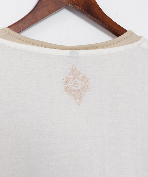 チャイハネ（チャイハネ）の「【チャイハネ】刺繍入り変形MEN'Sトップス＆タンクトップ2点セット（アンサンブル・メンズ・ホワイト/ブラック/ブラウン/ブルー/オリーブ/ネイビー/オレンジ/カーキ・FREE）」の21枚目の写真