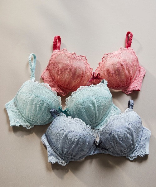 une nana cool（ウンナナクール）の「Parasol lace 3/4カップブラジャー（ブラジャー・レディース・グレー/ミント/ピンク/ネイビー/オリーブ・E70/D75/E65/F70/E75/D70/C65/C75/C70/D65/F75/B75/B65/B70）」の16枚目の写真