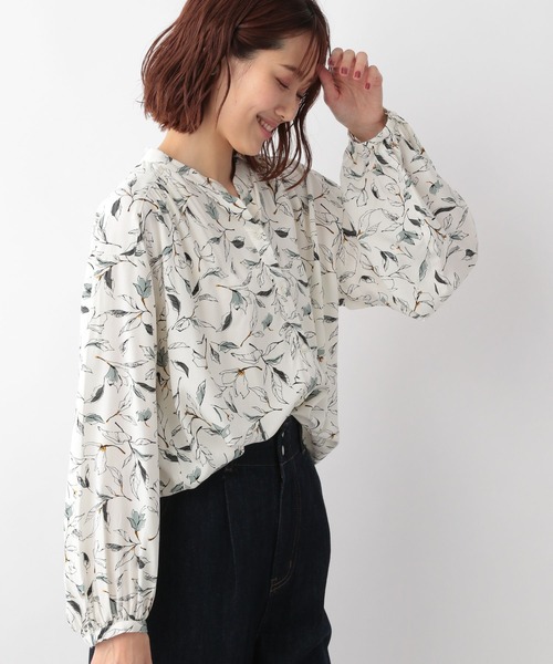 GLOBAL WORK（グローバルワーク）の「さらさらリラックスプリントブラウス/269045（シャツ/ブラウス・レディース・ホワイト系その他/ホワイト系その他2/ブラウン系その他/ストライプ・SMALL/MEDIUM/LARGE）」の16枚目の写真