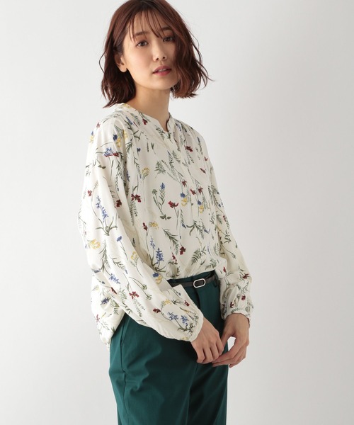 GLOBAL WORK（グローバルワーク）の「さらさらリラックスプリントブラウス/269045（シャツ/ブラウス・レディース・ホワイト系その他/ホワイト系その他2/ブラウン系その他/ストライプ・SMALL/MEDIUM/LARGE）」の20枚目の写真