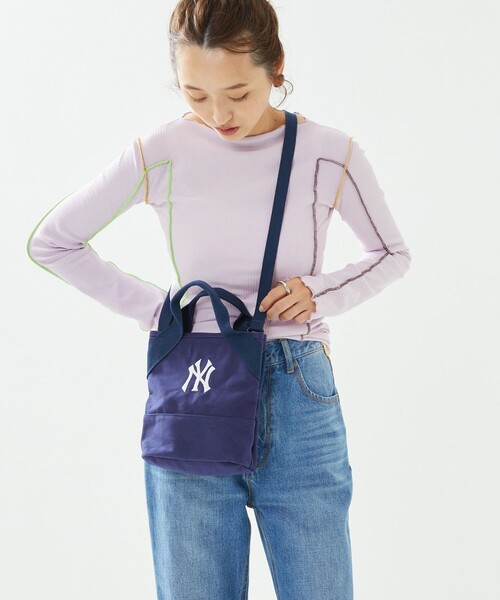 FREAK'S STORE（フリークスストア）の「MLB × FREAK’S STORE/エムエルビー 別注 MLB TOTE MINI / ミニトートショルダーバッグ（トートバッグ・レディース・ネイビー/ピンク/グリーン/その他1・ONE SIZE）」の8枚目の写真