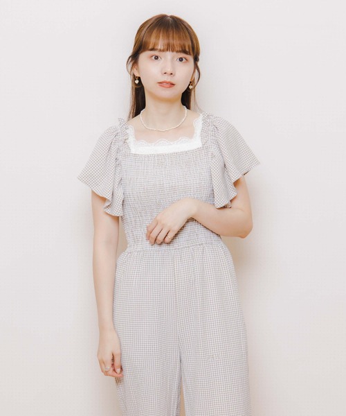 flower（フラワー）の「ハピネスロンパース（サロペット/オーバーオール・レディース・ブラック/ベージュ・FREE）」の12枚目の写真