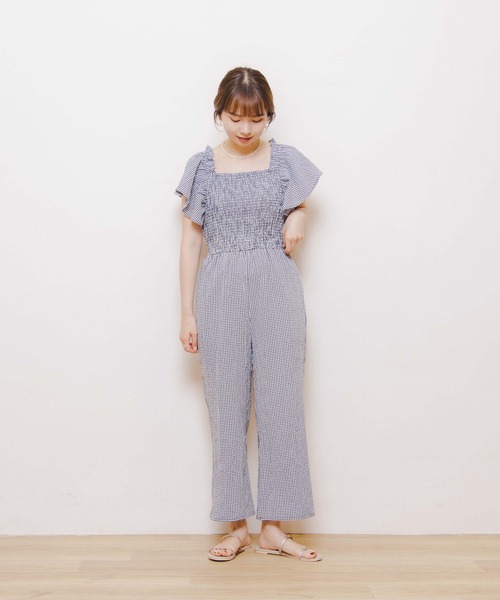 flower（フラワー）の「ハピネスロンパース（サロペット/オーバーオール・レディース・ブラック/ベージュ・FREE）」の19枚目の写真