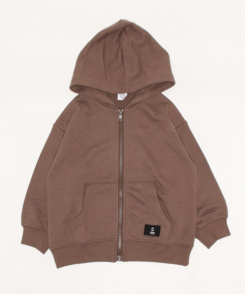 ZERO standerd（ゼロスタンダード）の「ゼロスタンダード フードジャケット（パーカー・キッズ・カーキ/チャコールグレー/ブラウン/アイボリー/グリーン/オフホワイト/ブラック/ピンク・120cm/110cm/160cm/140cm/130cm/150cm）」の4枚目の写真
