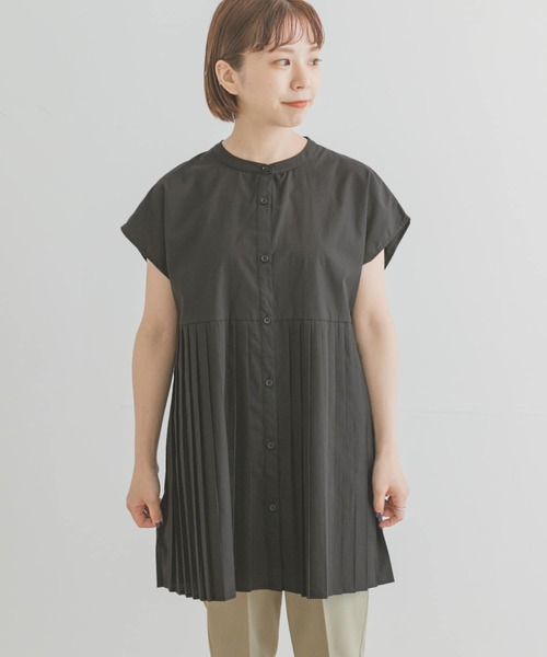 ITEMS URBANRESEARCH（アイテムズ アーバンリサーチ）の「プリーツキリカエフレンチブラウス（Tシャツ/カットソー・レディース・ホワイト系その他/オフホワイト/ブラック・FREE）」の10枚目の写真