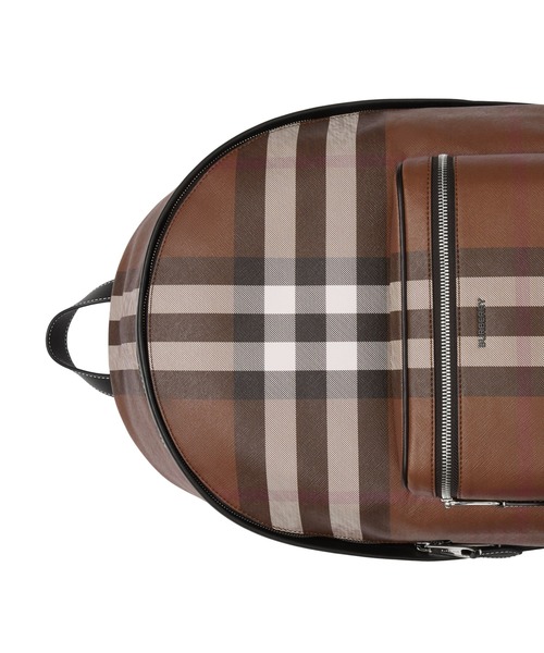 BURBERRY（バーバリー）の「チェック＆レザー バックパック（バックパック/リュック・メンズ・ダークブラウン系・ONE SIZE）」の6枚目の写真
