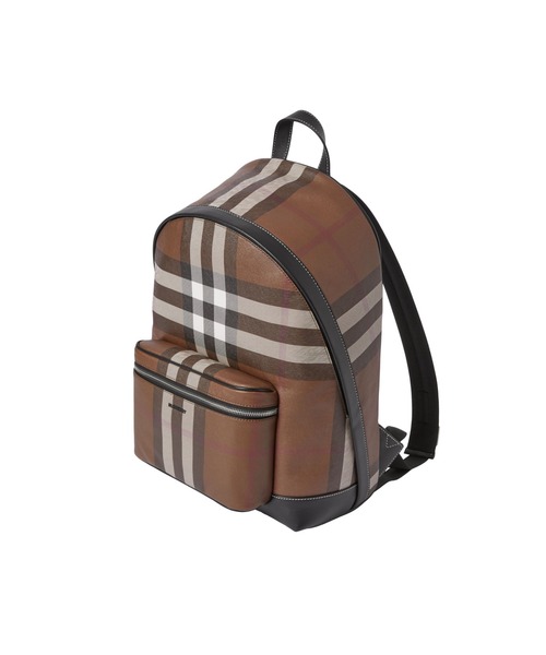 BURBERRY（バーバリー）の「チェック＆レザー バックパック（バックパック/リュック・メンズ・ダークブラウン系・ONE SIZE）」の5枚目の写真