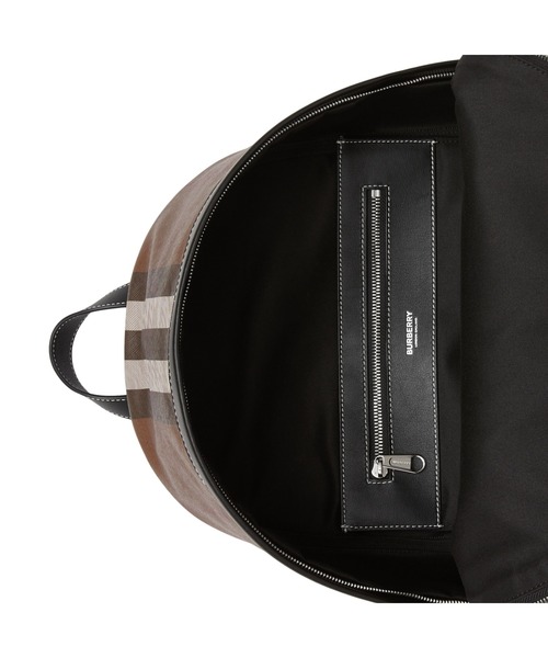 BURBERRY（バーバリー）の「チェック＆レザー バックパック（バックパック/リュック・メンズ・ダークブラウン系・ONE SIZE）」の8枚目の写真