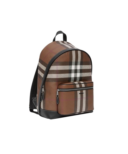 BURBERRY（バーバリー）の「チェック＆レザー バックパック（バックパック/リュック・メンズ・ダークブラウン系・ONE SIZE）」の7枚目の写真