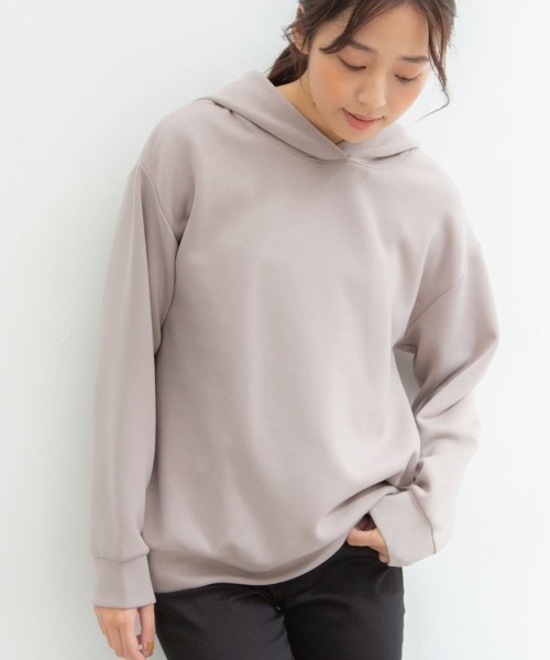 Honeys（ハニーズ）の「きれいめパーカー（パーカー・レディース・ブラック/アイボリー/ライトグリーン/グレイッシュベージュ/レッド系その他/ブルー/ライトベージュ・L/S/M/LL）」の5枚目の写真