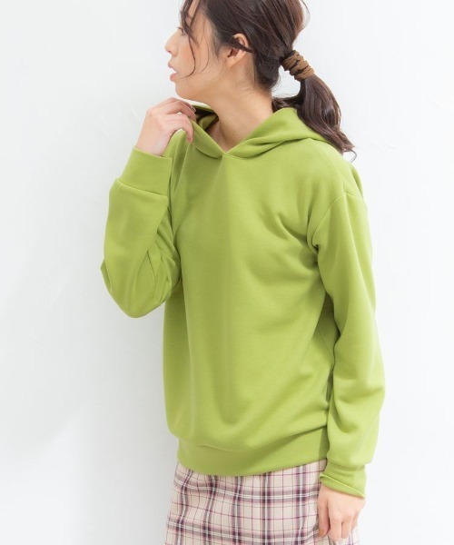 Honeys（ハニーズ）の「きれいめパーカー（パーカー・レディース・ブラック/アイボリー/ライトグリーン/グレイッシュベージュ/レッド系その他/ブルー/ライトベージュ・L/S/M/LL）」の9枚目の写真