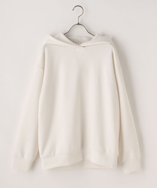 Honeys（ハニーズ）の「きれいめパーカー（パーカー・レディース・ブラック/アイボリー/ライトグリーン/グレイッシュベージュ/レッド系その他/ブルー/ライトベージュ・L/S/M/LL）」の14枚目の写真