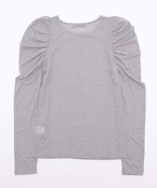 ELVENCE DEUX（エルベンスドゥ）の「シアーCギャザーPO（Tシャツ/カットソー・レディース・ブラック/グレー/オフホワイト/モカ・FREE）」の5枚目の写真