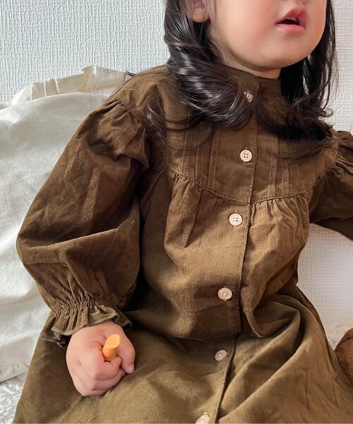 apres les cours（アプレレクール）の「WEB限定 まいにちワンピース（ワンピース・キッズ・カーキ/その他3/ブルー/ブラック/オレンジ/ワインレッド/アイボリー・100/120/130/80/90/140/110）」の20枚目の写真