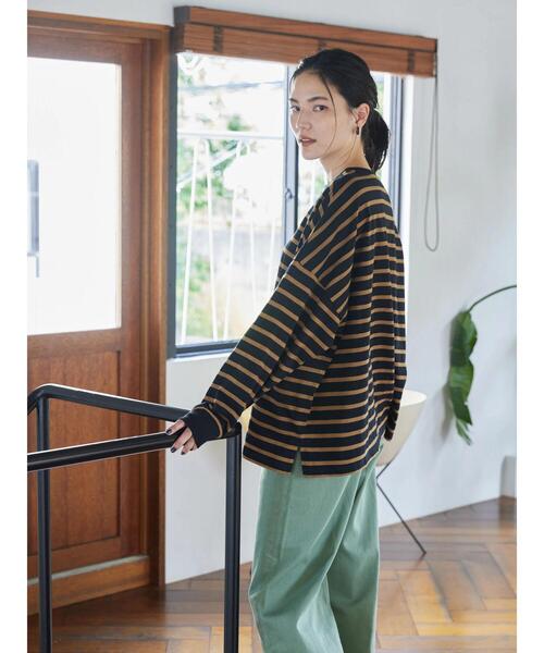 AMERICAN HOLIC（アメリカンホリック）の「BIGシルエットカットプルオーバー（Tシャツ/カットソー・レディース・ブラック/ブルーグリーン/オフホワイト/ブラック系その他4/グレー系その他4・M/L）」の7枚目の写真