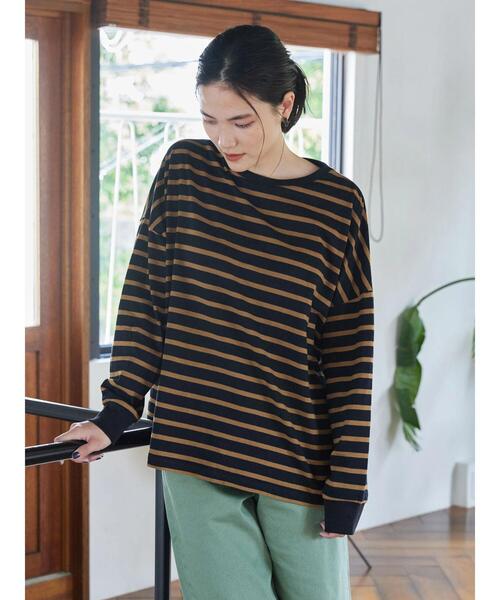 AMERICAN HOLIC（アメリカンホリック）の「BIGシルエットカットプルオーバー（Tシャツ/カットソー・レディース・ブラック/ブルーグリーン/オフホワイト/ブラック系その他4/グレー系その他4・M/L）」の8枚目の写真