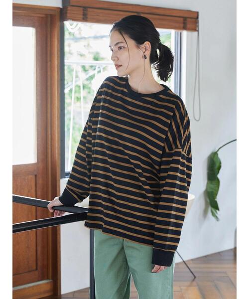 AMERICAN HOLIC（アメリカンホリック）の「BIGシルエットカットプルオーバー（Tシャツ/カットソー・レディース・ブラック/ブルーグリーン/オフホワイト/ブラック系その他4/グレー系その他4・M/L）」の9枚目の写真